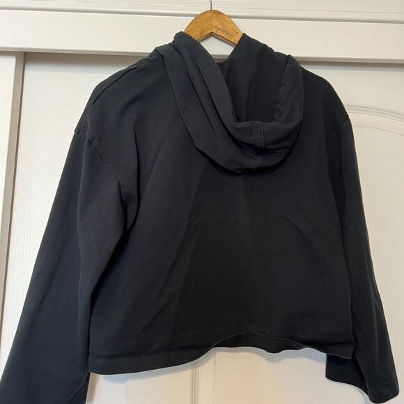 NIKE - Womens Black Zip Up Hoodie Jacket - Cropped With Flared Sleeves - Size M - Picture 6 of 6